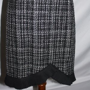 White House Black Market Black Tweed Pencil Skirt